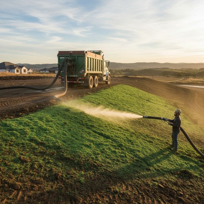 Hydromulching detail