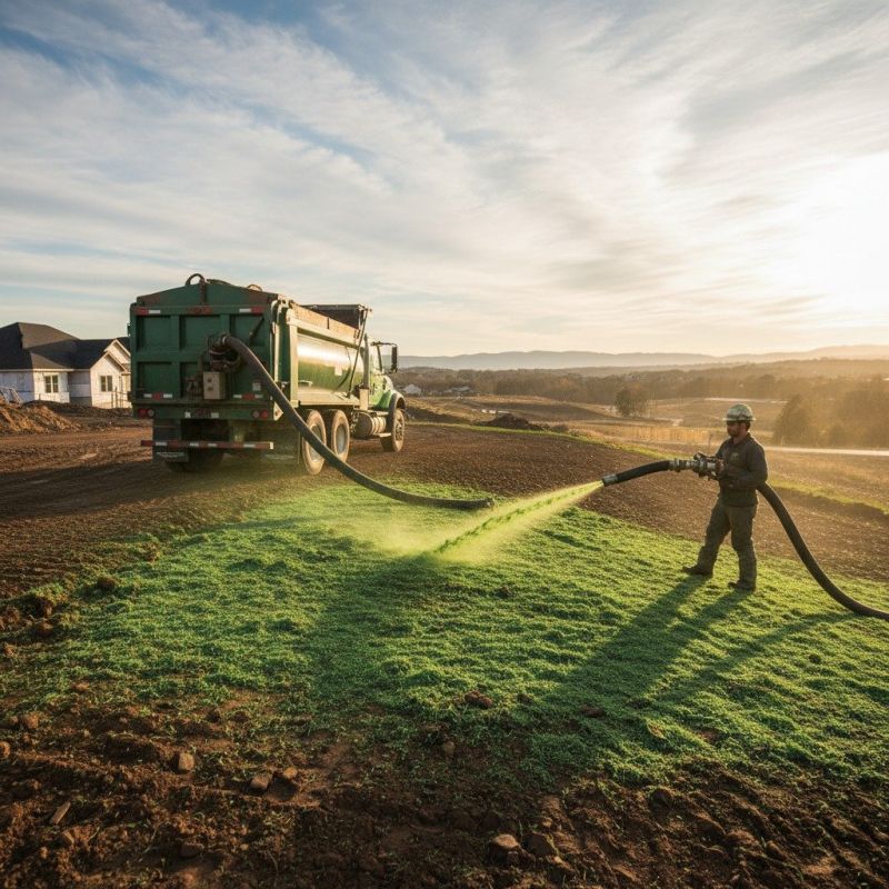 Yard Hydroseeding detail